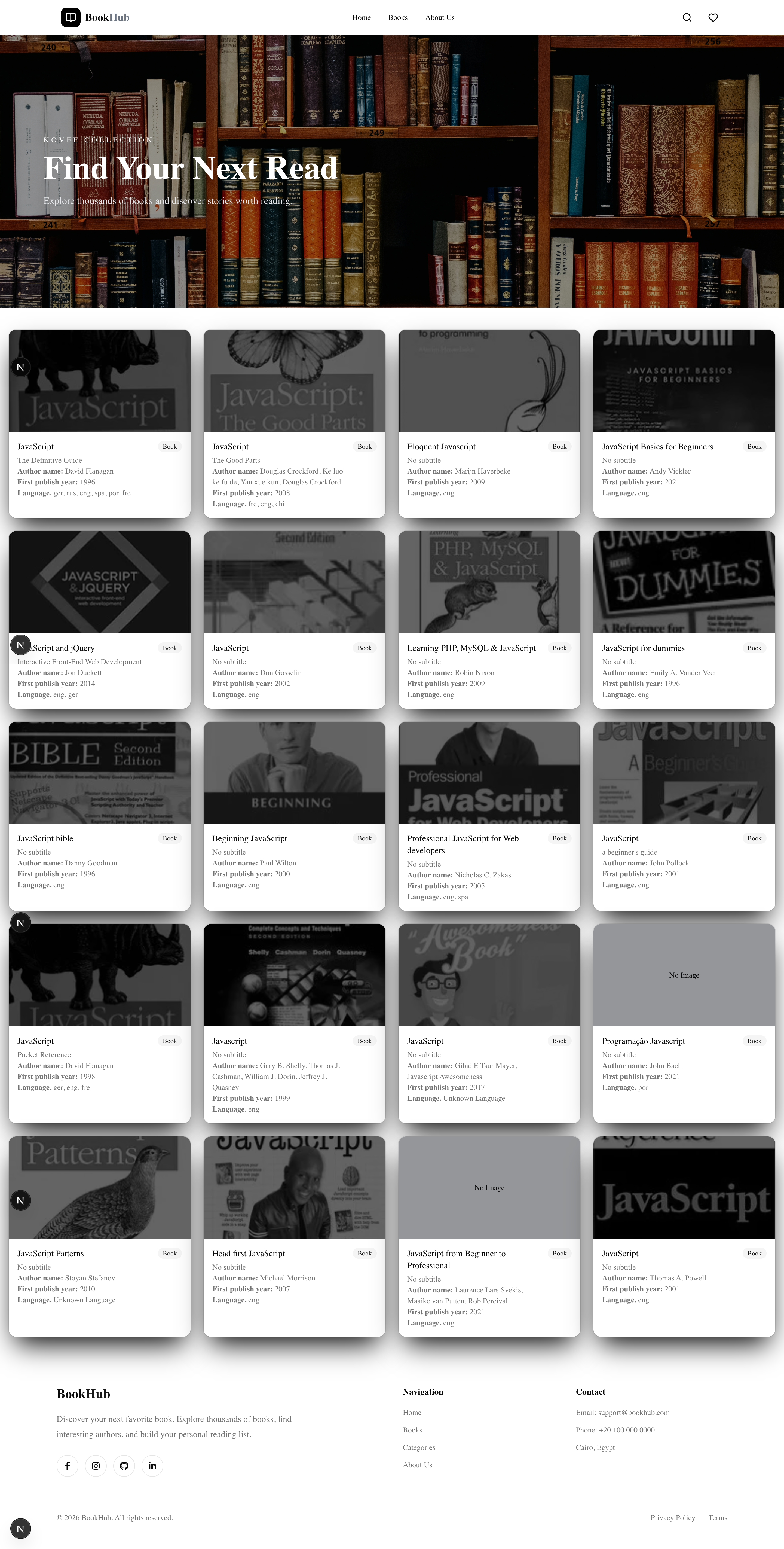 BookHub books collection