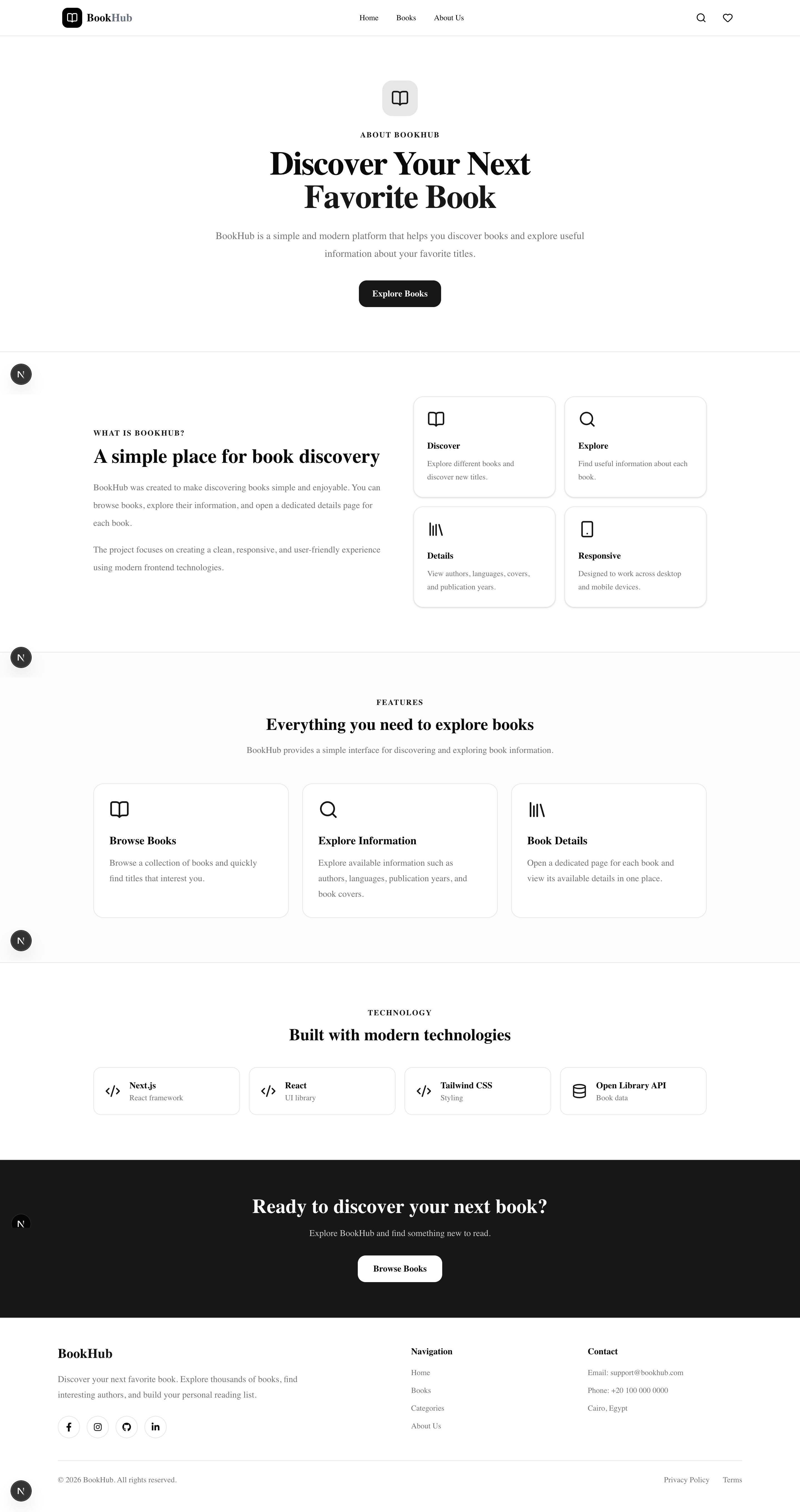BookHub book details page