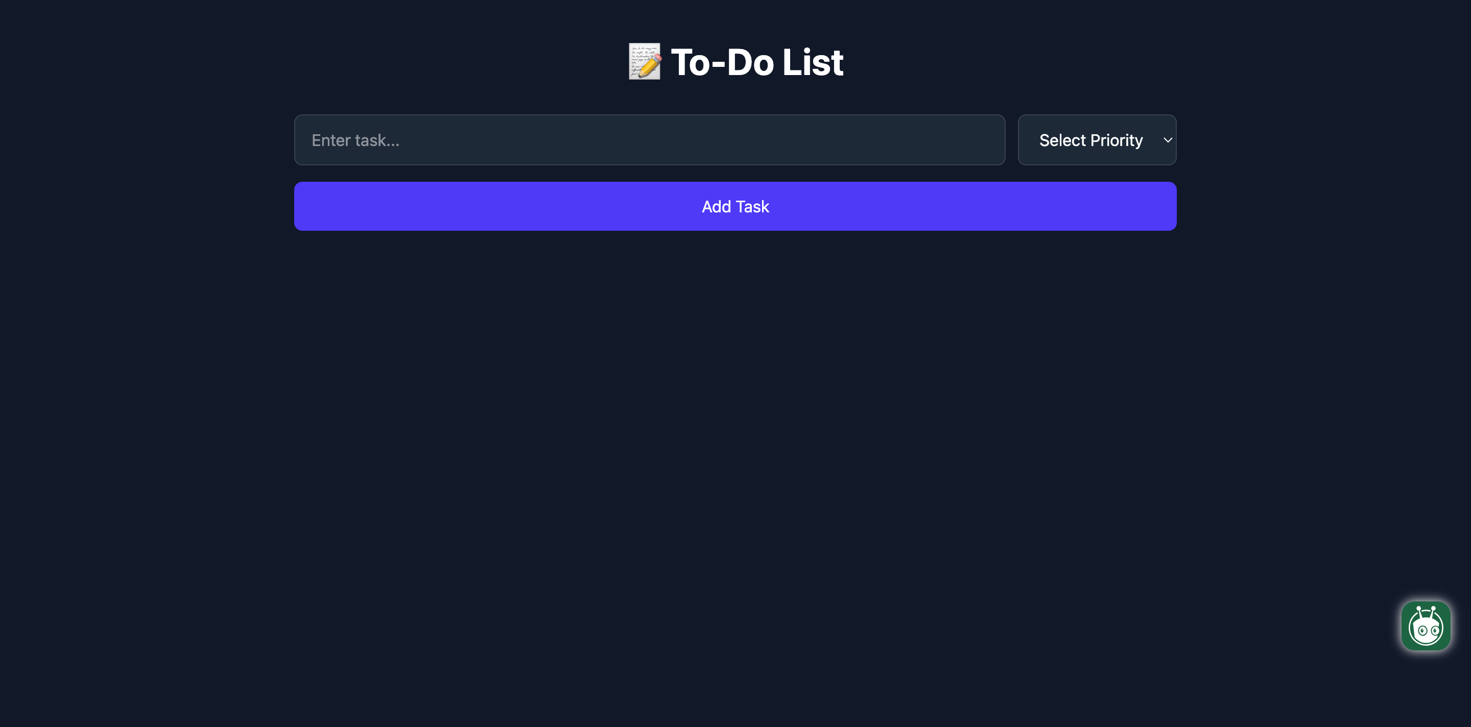 To-Do List tasks interface